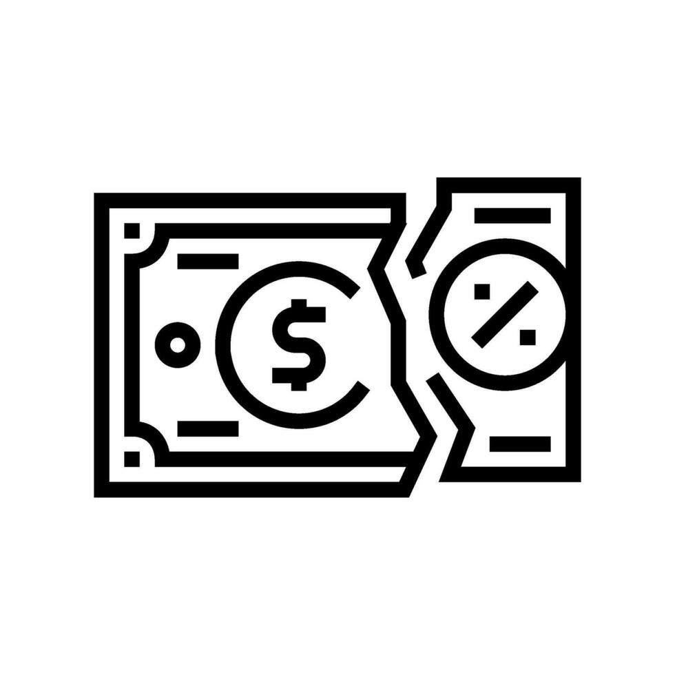 tax deductions line icon vector illustration