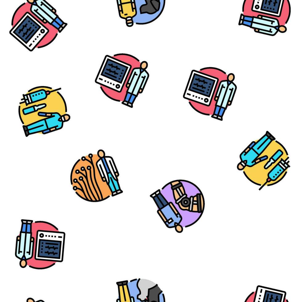 medical technician seamless pattern vector