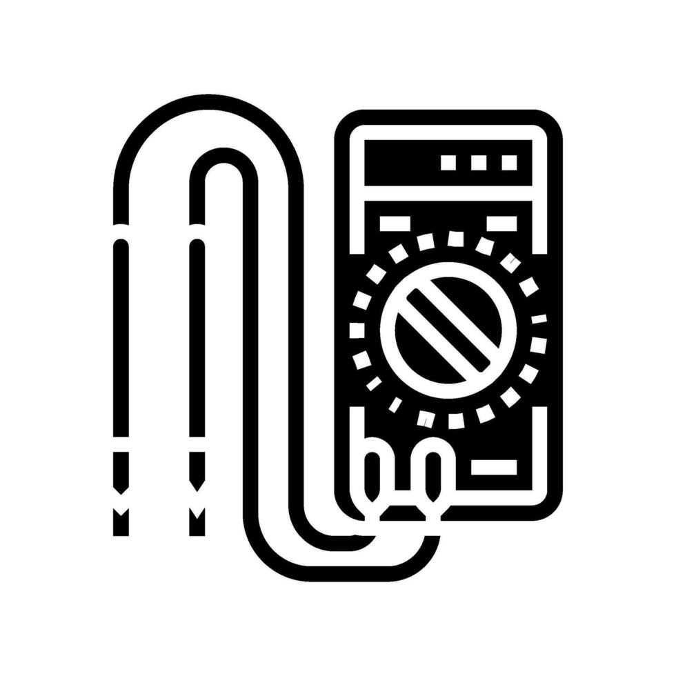 voltage measurement electronics glyph icon vector illustration