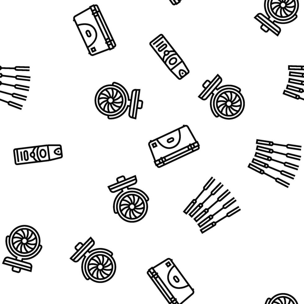 glamping tent nature luxury vector seamless pattern