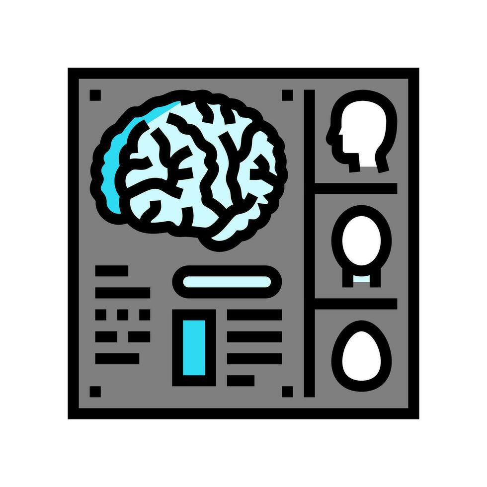 brain examination neurologist color icon vector illustration