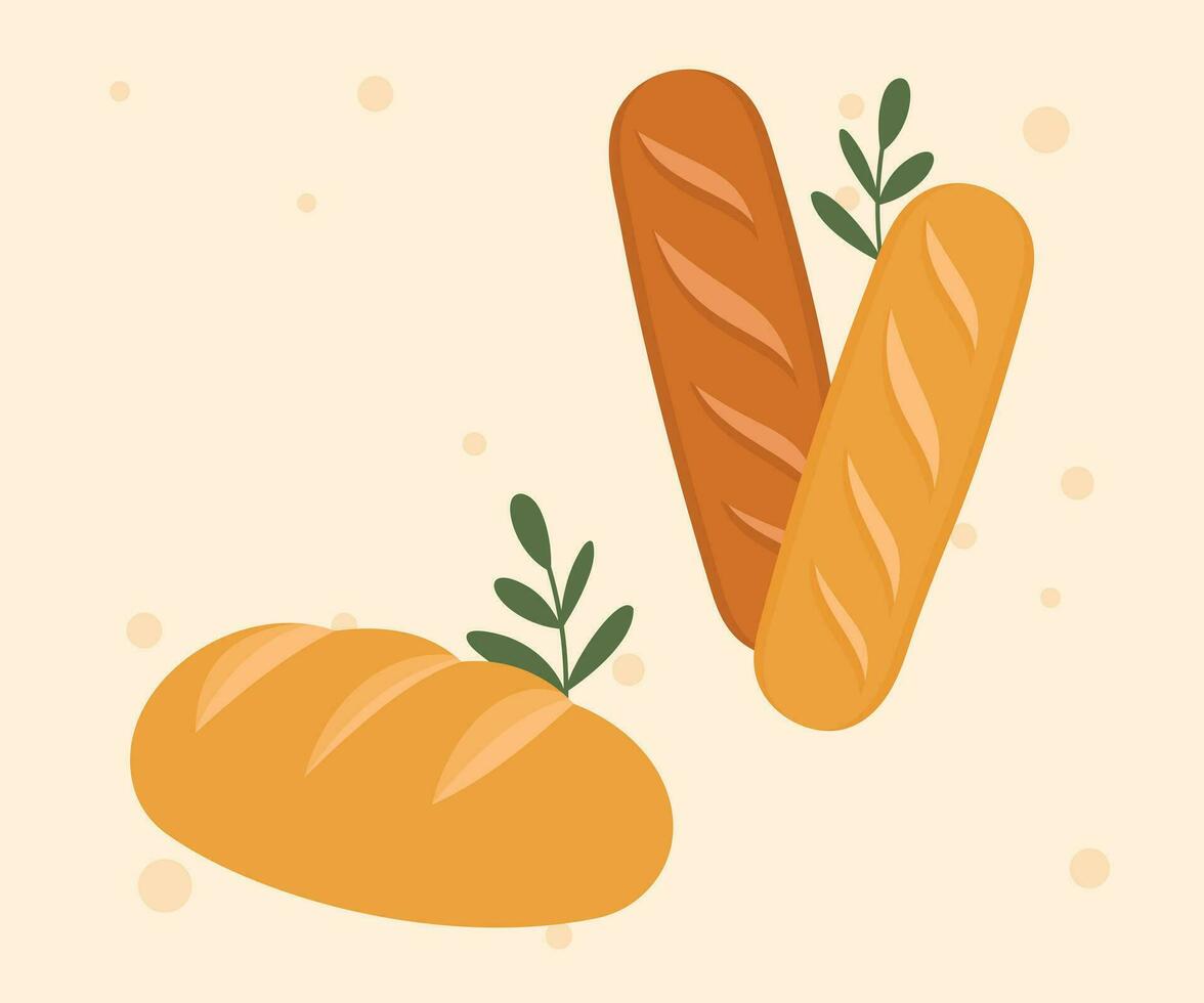 panadería tema icono sencillo vector letras. estético panadería un pan vector