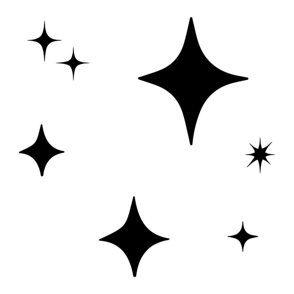 Stars symbol icon set. vector illustration