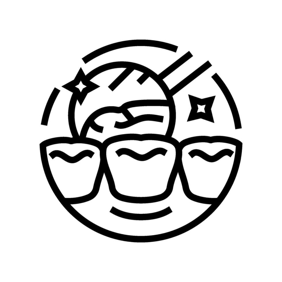 check up dental procedure line icon vector illustration
