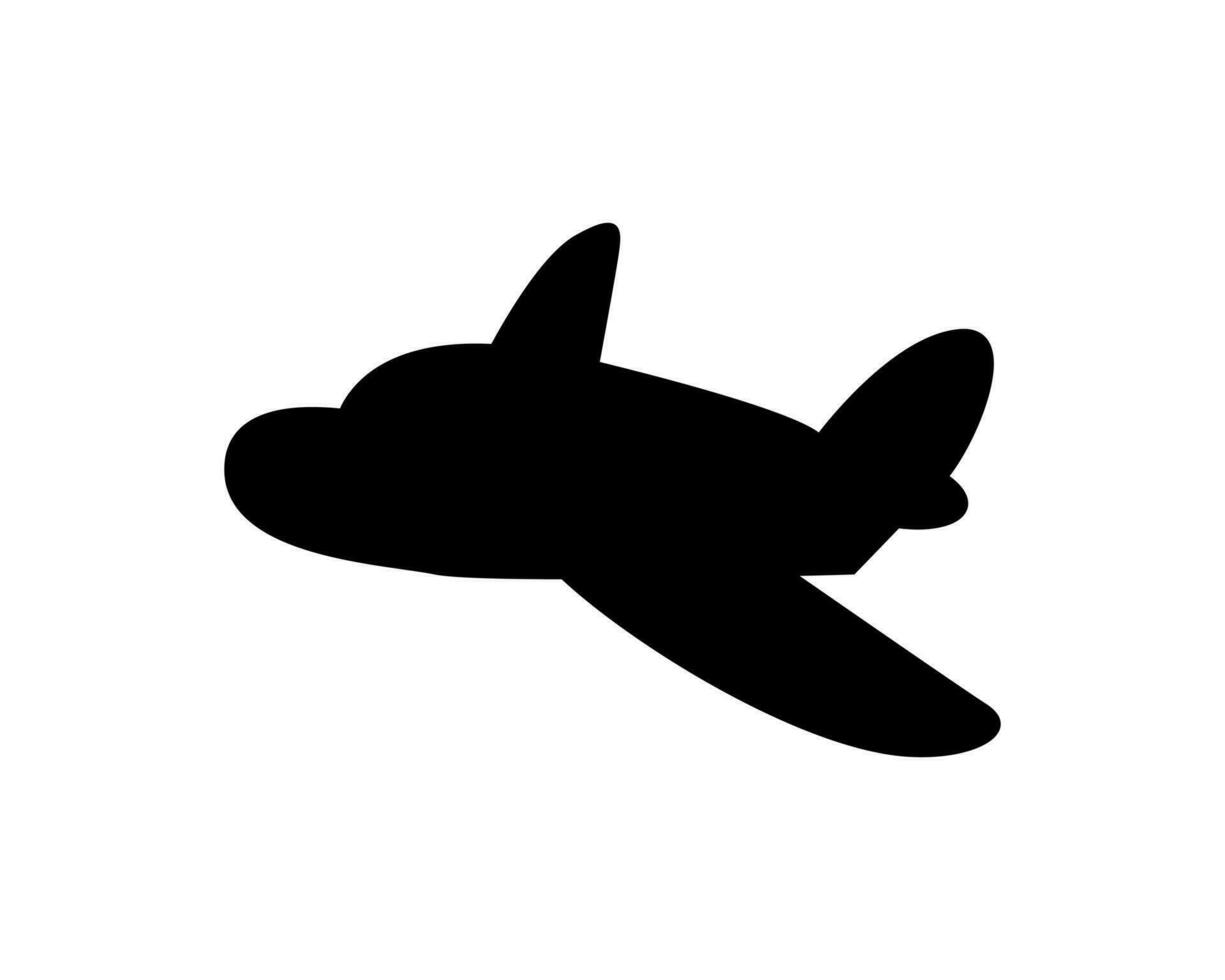 Plane silhouette icon illustration template for many purpose. Isolated on white background vector