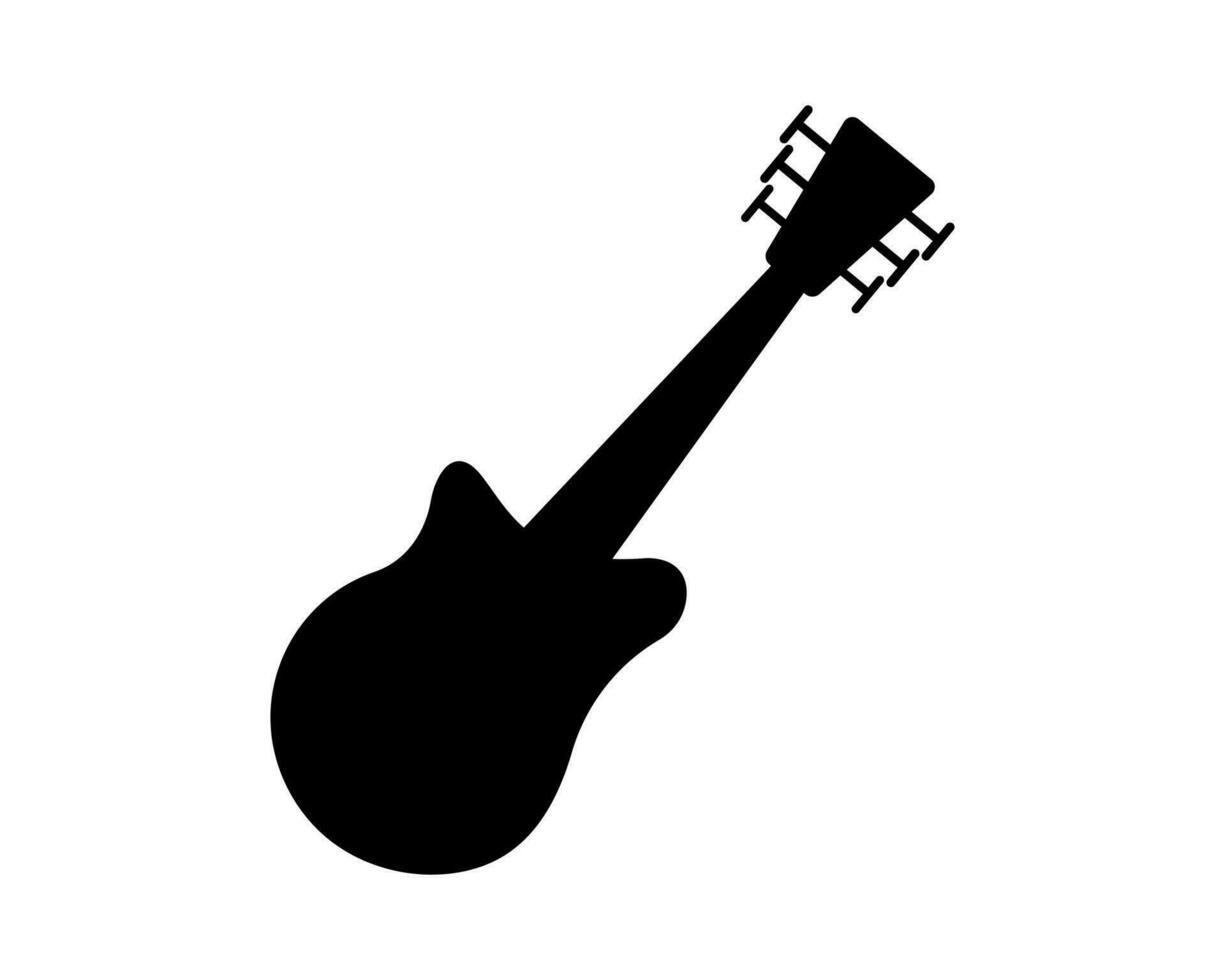 guitarra silueta icono ilustración modelo para muchos objetivo. aislado en blanco antecedentes vector