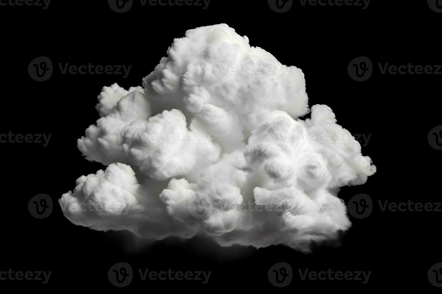 Contrasting Fluffy Cloud on Dark Background, ai generated photo