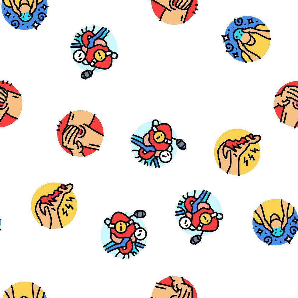 disease symptom health seamless pattern vector