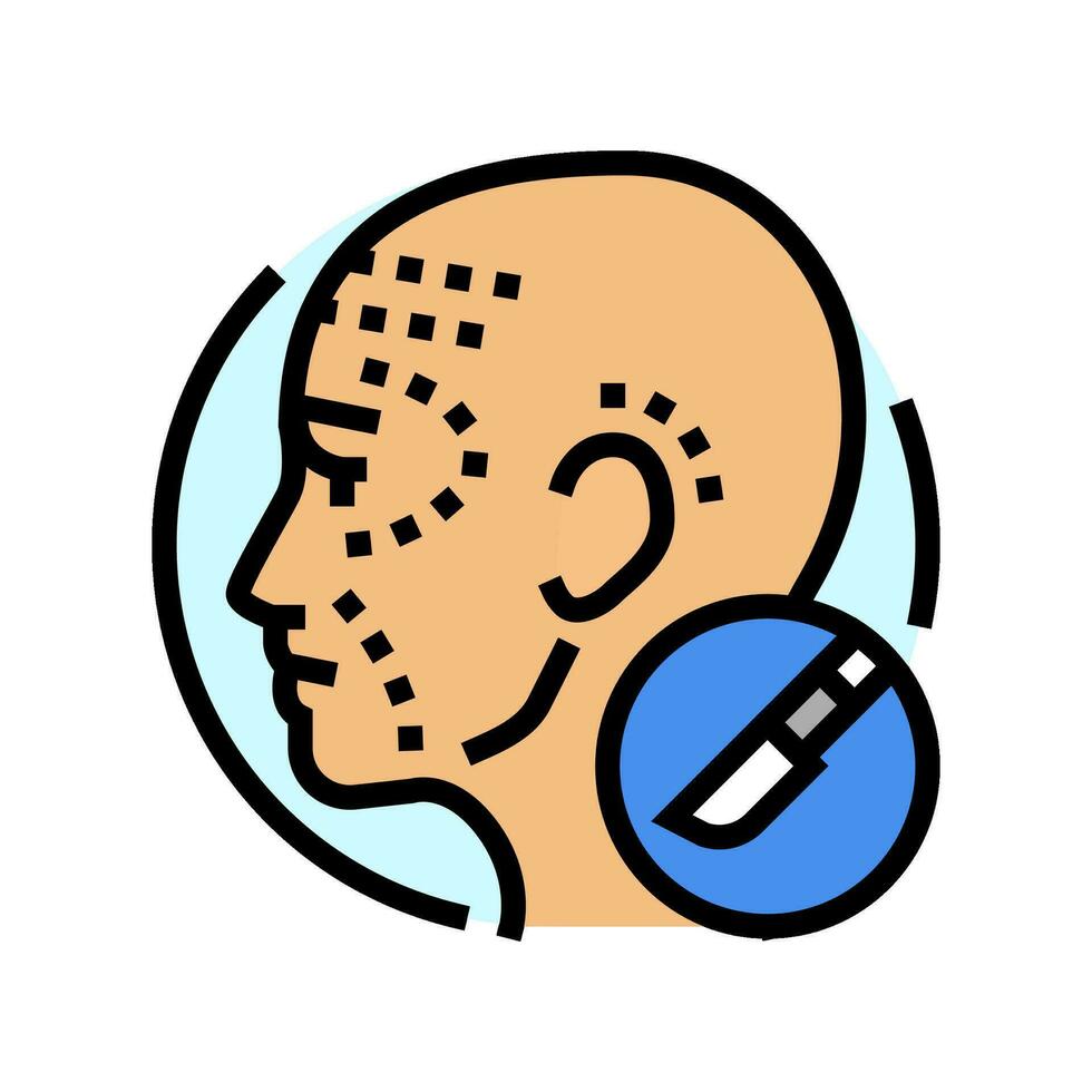 ilustración de vector de icono de color de cirugía plástica