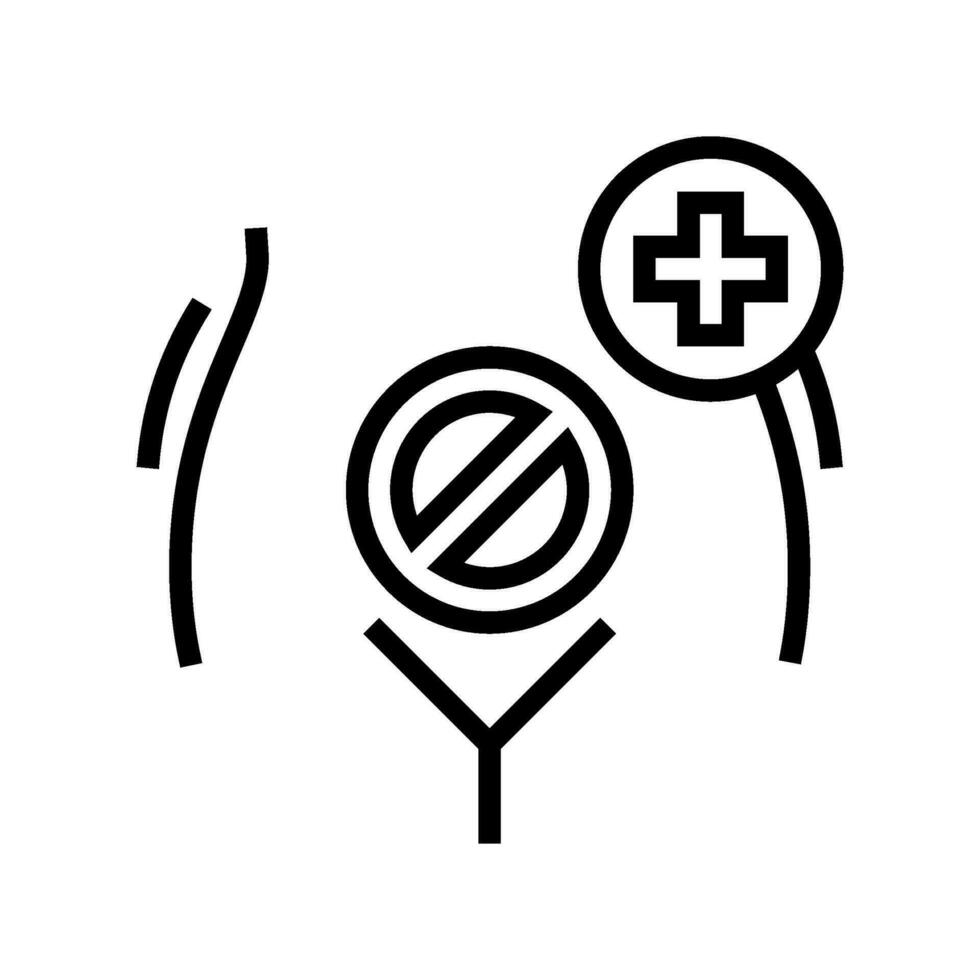 infertility treatment gynecologist line icon vector illustration