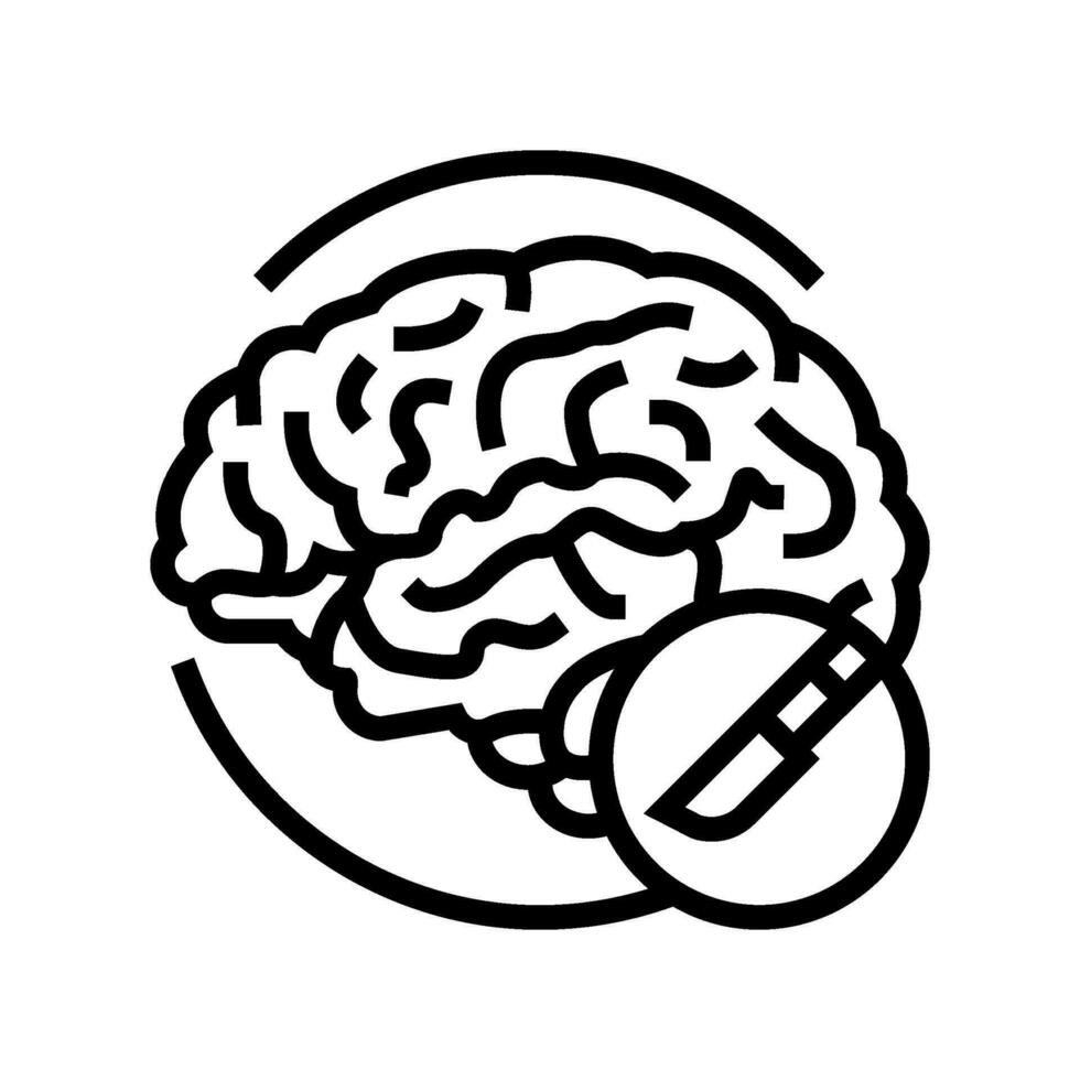 brain surgery line icon vector illustration