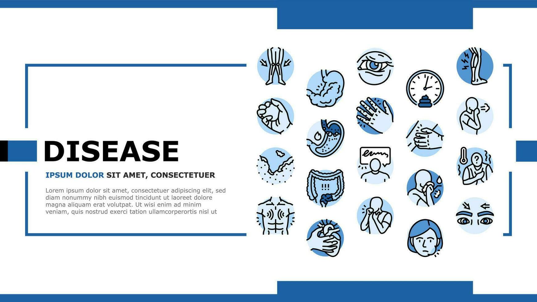 disease symptom health landing header vector