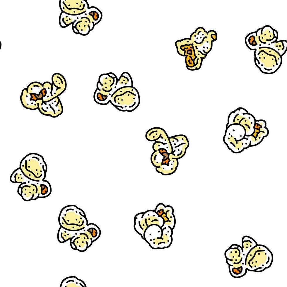 popcorn corn pop cinema vector seamless pattern