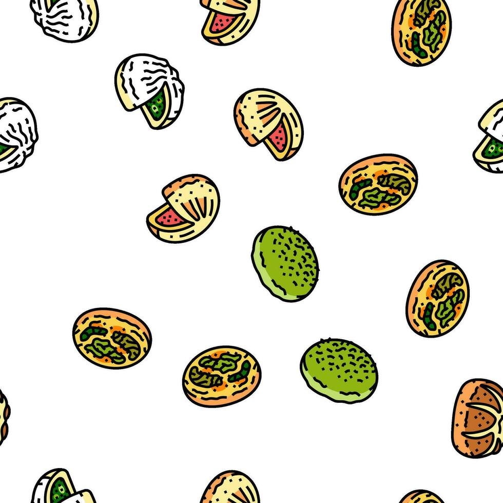 bun food meal bread vector seamless pattern