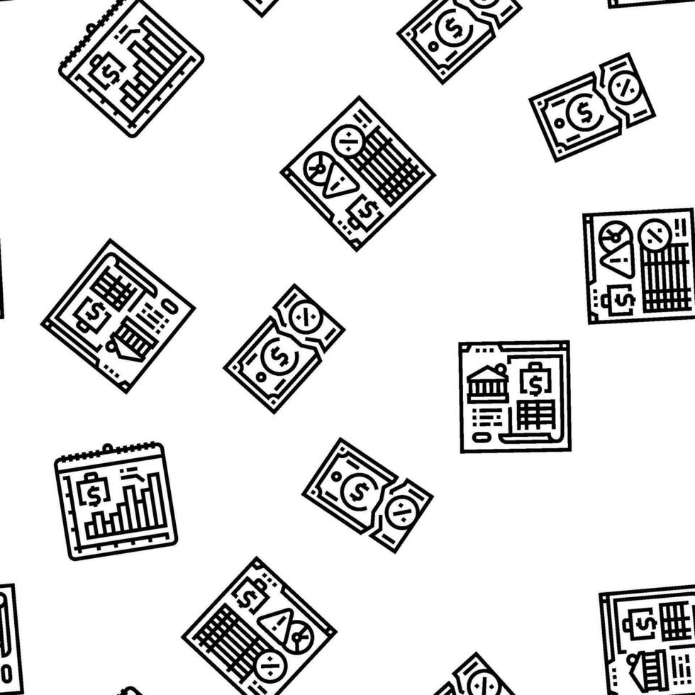 accountant tax office seamless pattern vector