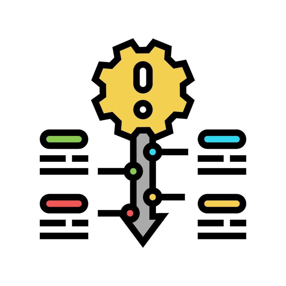 mitigation plan risk color icon vector illustration