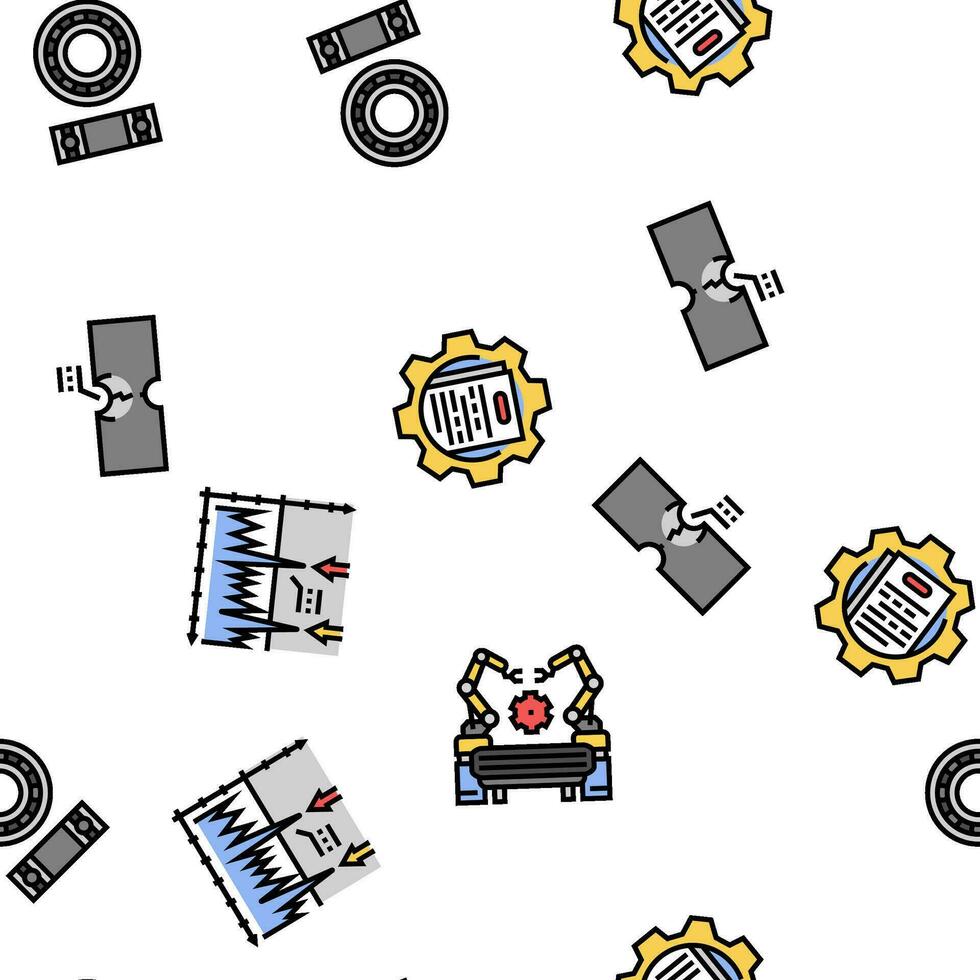 mechanical technology engineer vector seamless pattern