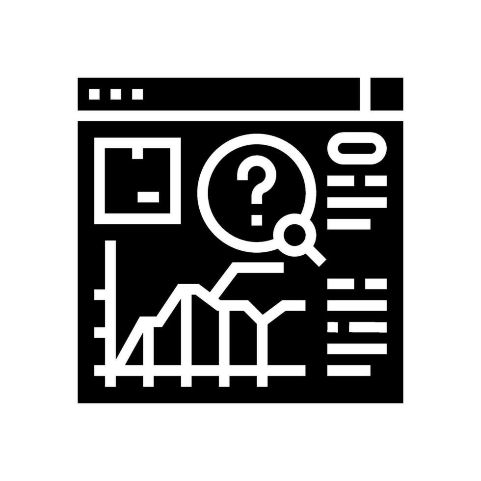 demand forecasting logistic manager glyph icon vector illustration