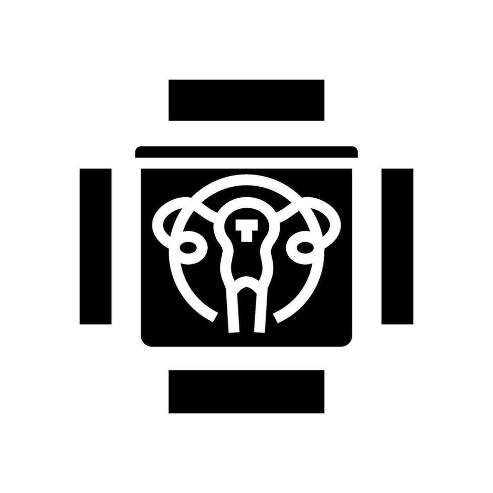 menstrual health gynecologist glyph icon vector illustration