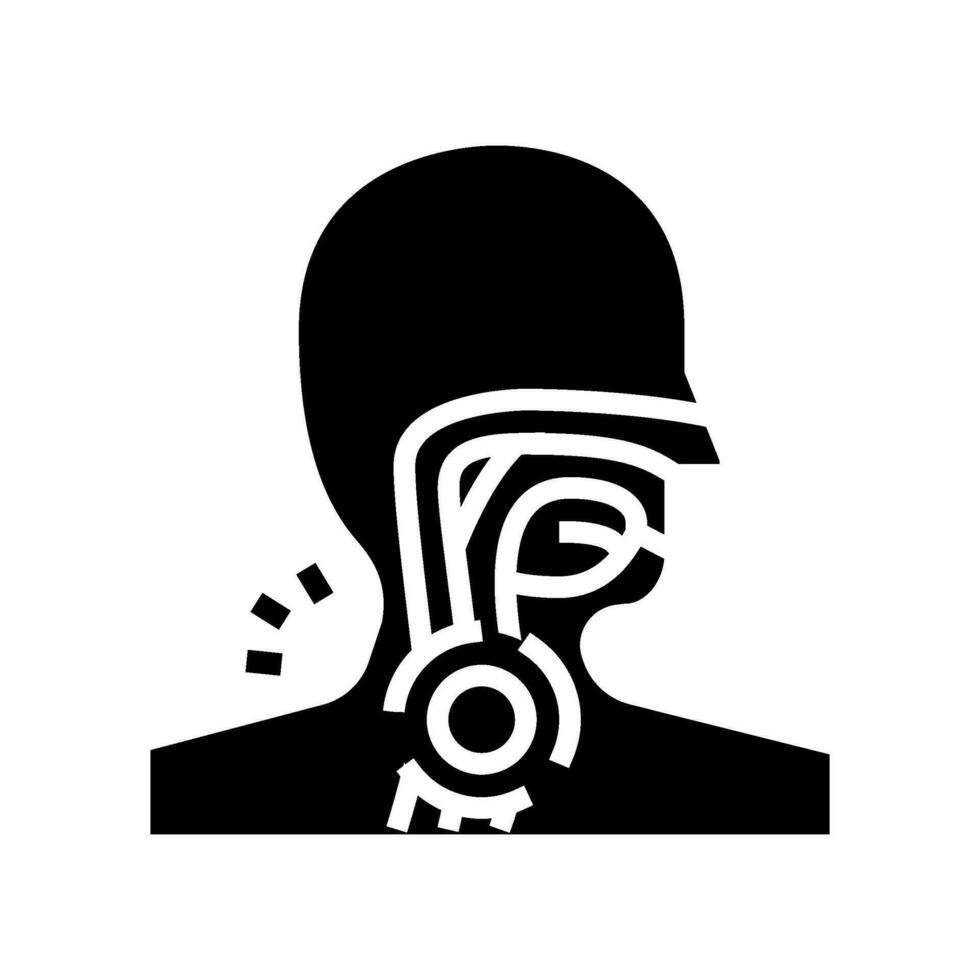 esophageal disorders gastroenterologist glyph icon vector illustration