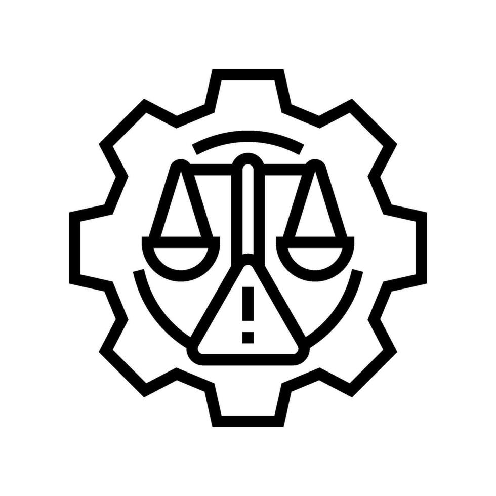 evaluation risk line icon vector illustration
