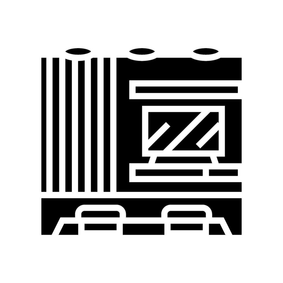 modern room design glyph icon vector illustration