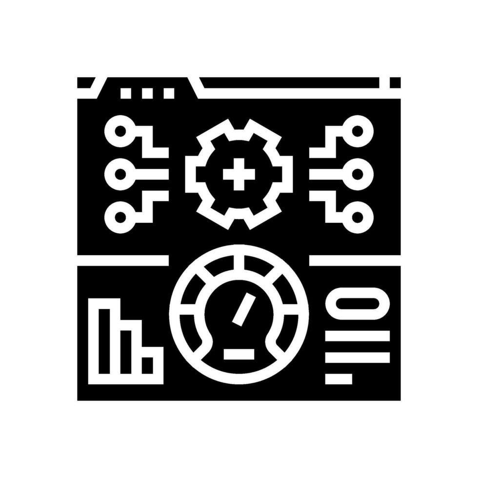 performance testing analyst glyph icon vector illustration