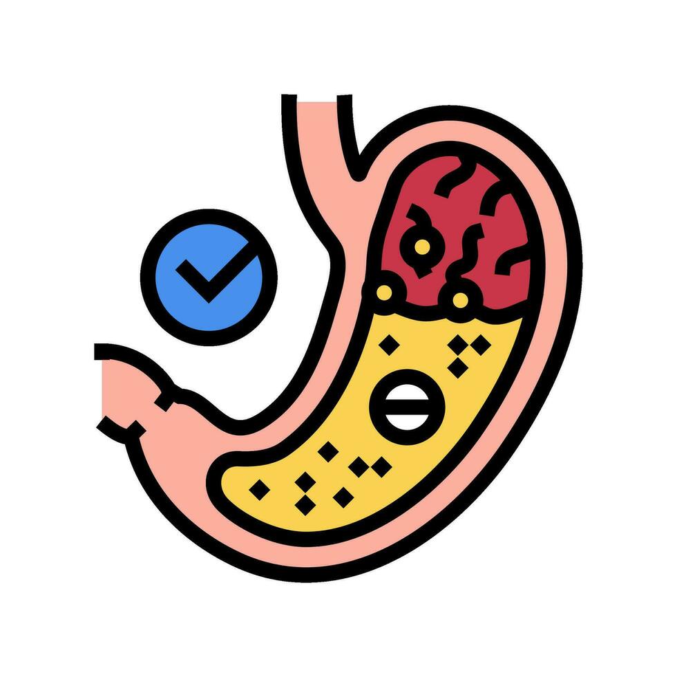 heartburn relief gastroenterologist color icon vector illustration