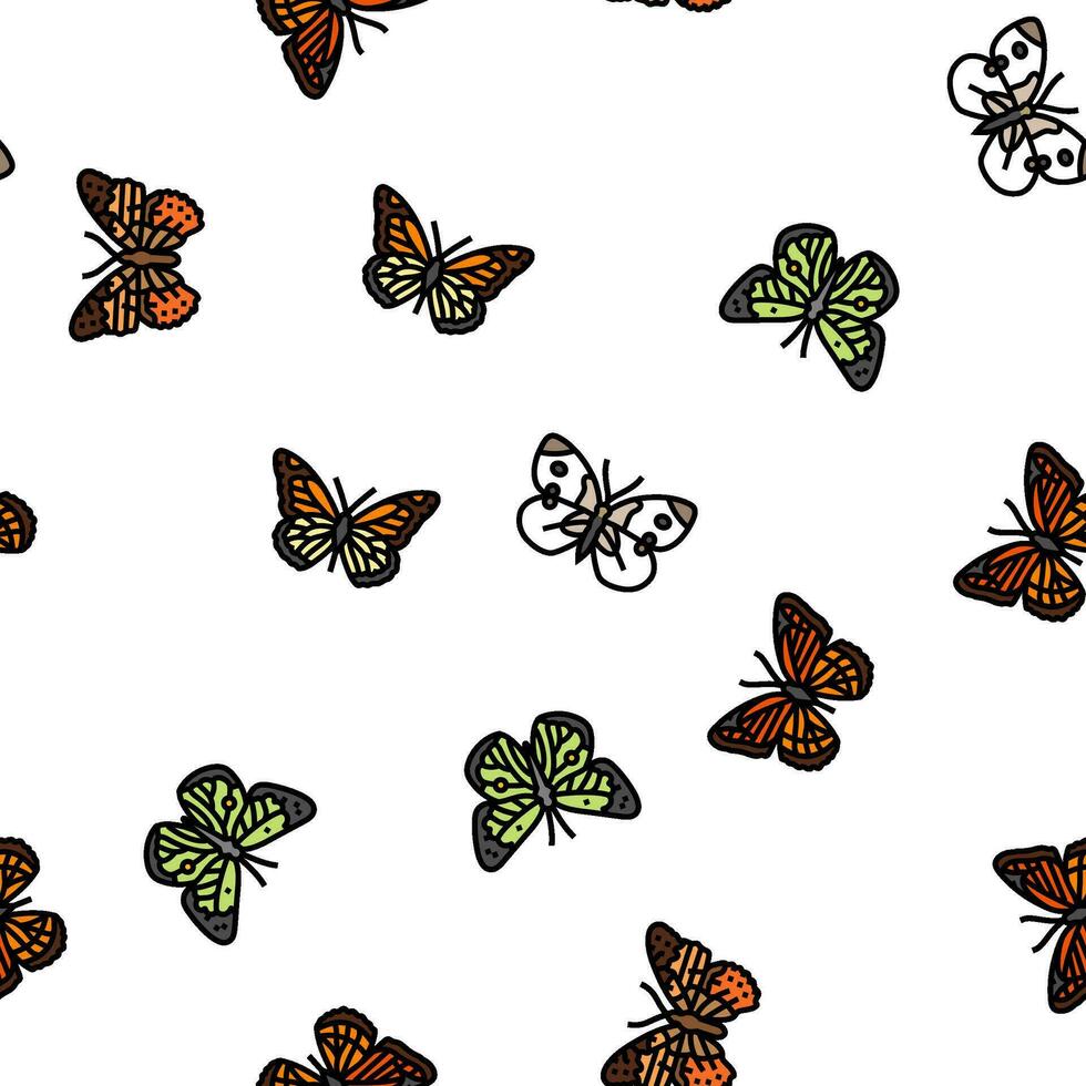 butterfly summer spring insect vector seamless pattern