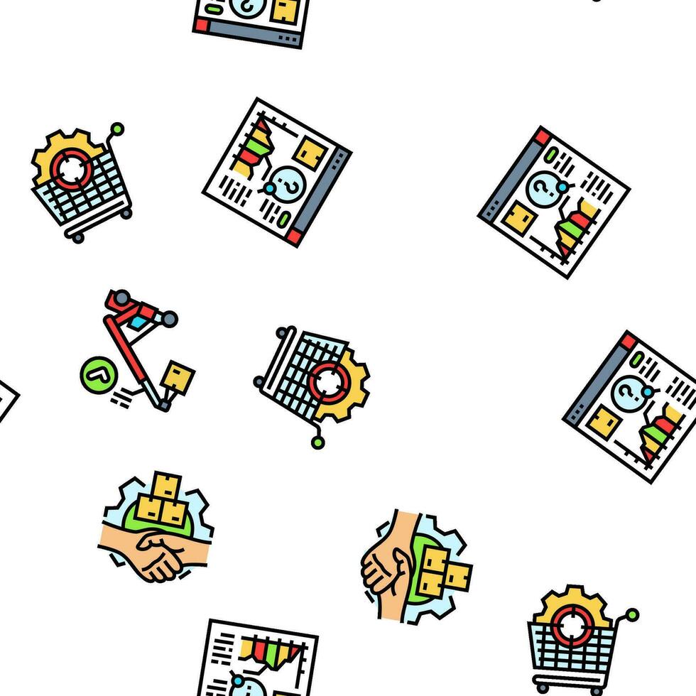 logistics manager warehouse seamless pattern vector