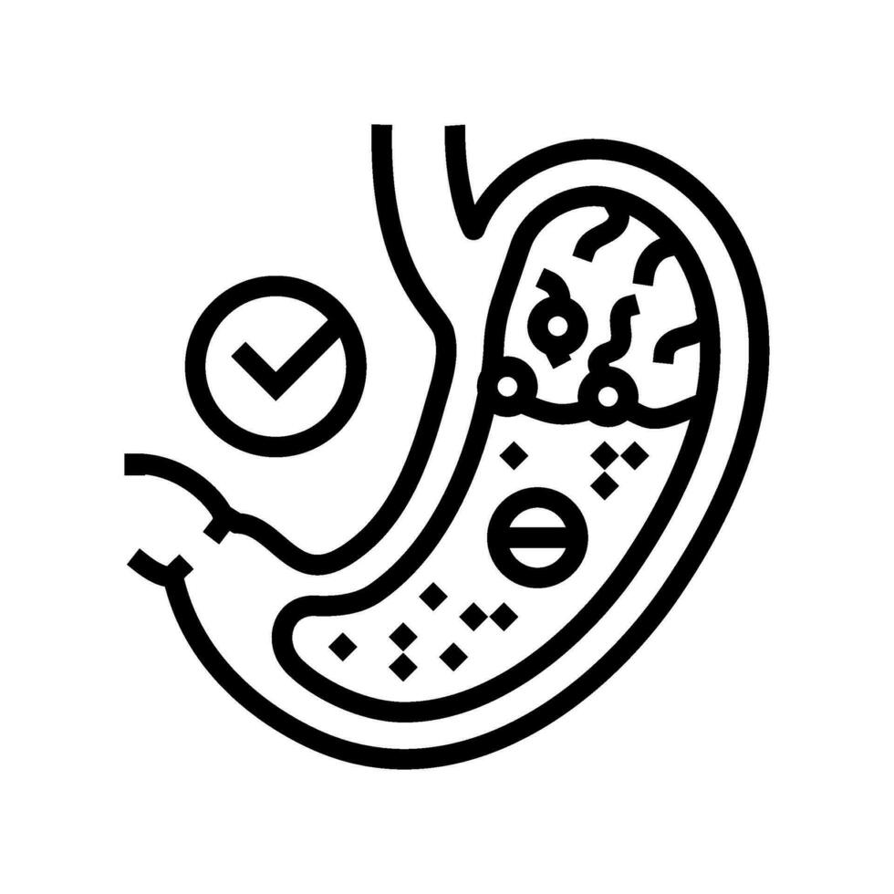 heartburn relief gastroenterologist line icon vector illustration