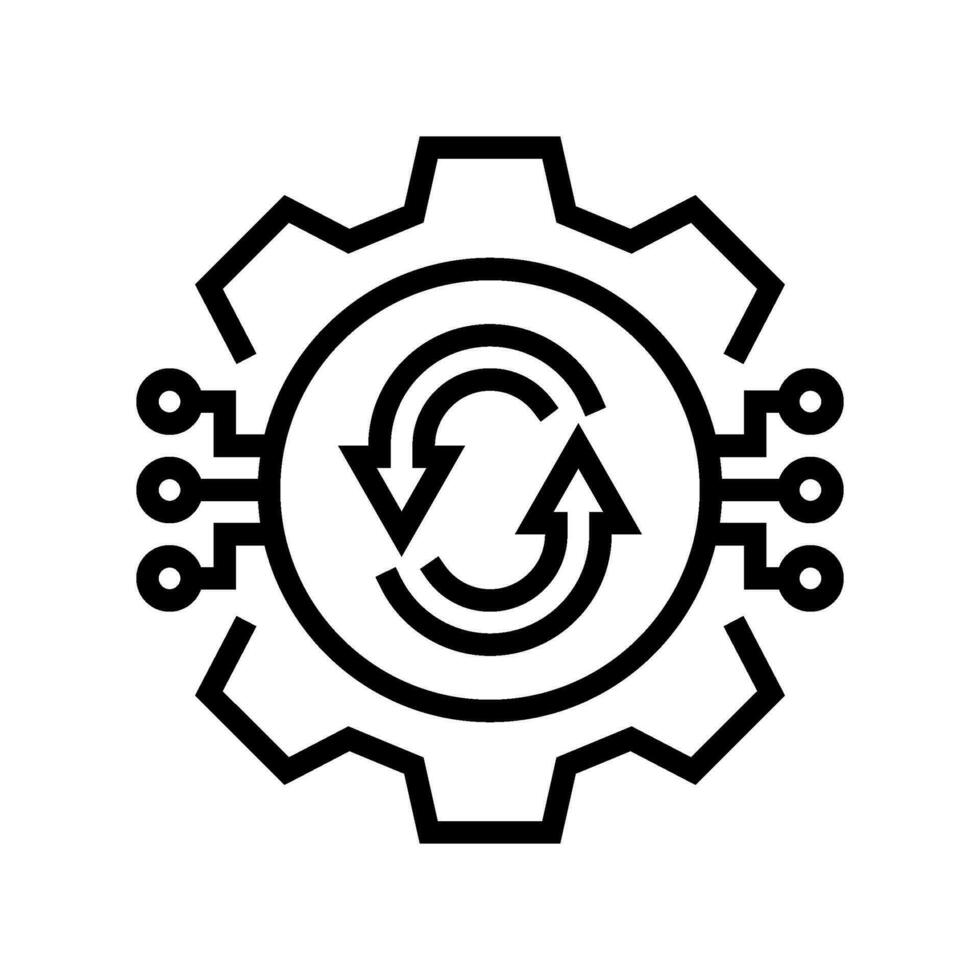 change management analyst line icon vector illustration