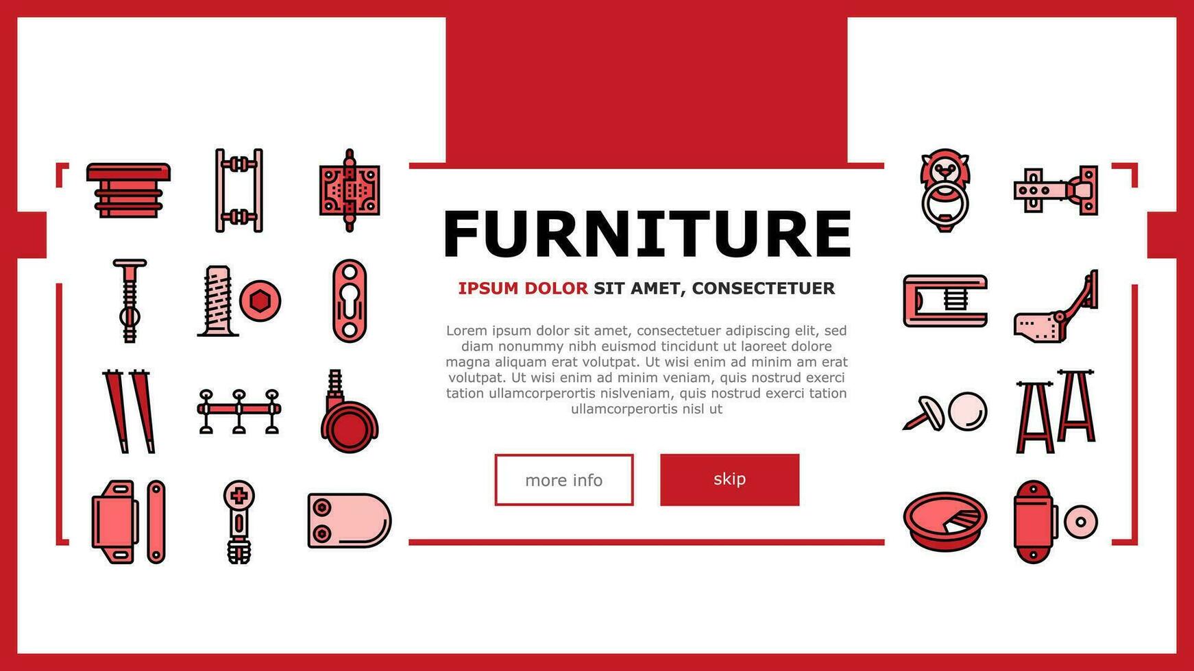 hardware furniture detail fitting landing header vector