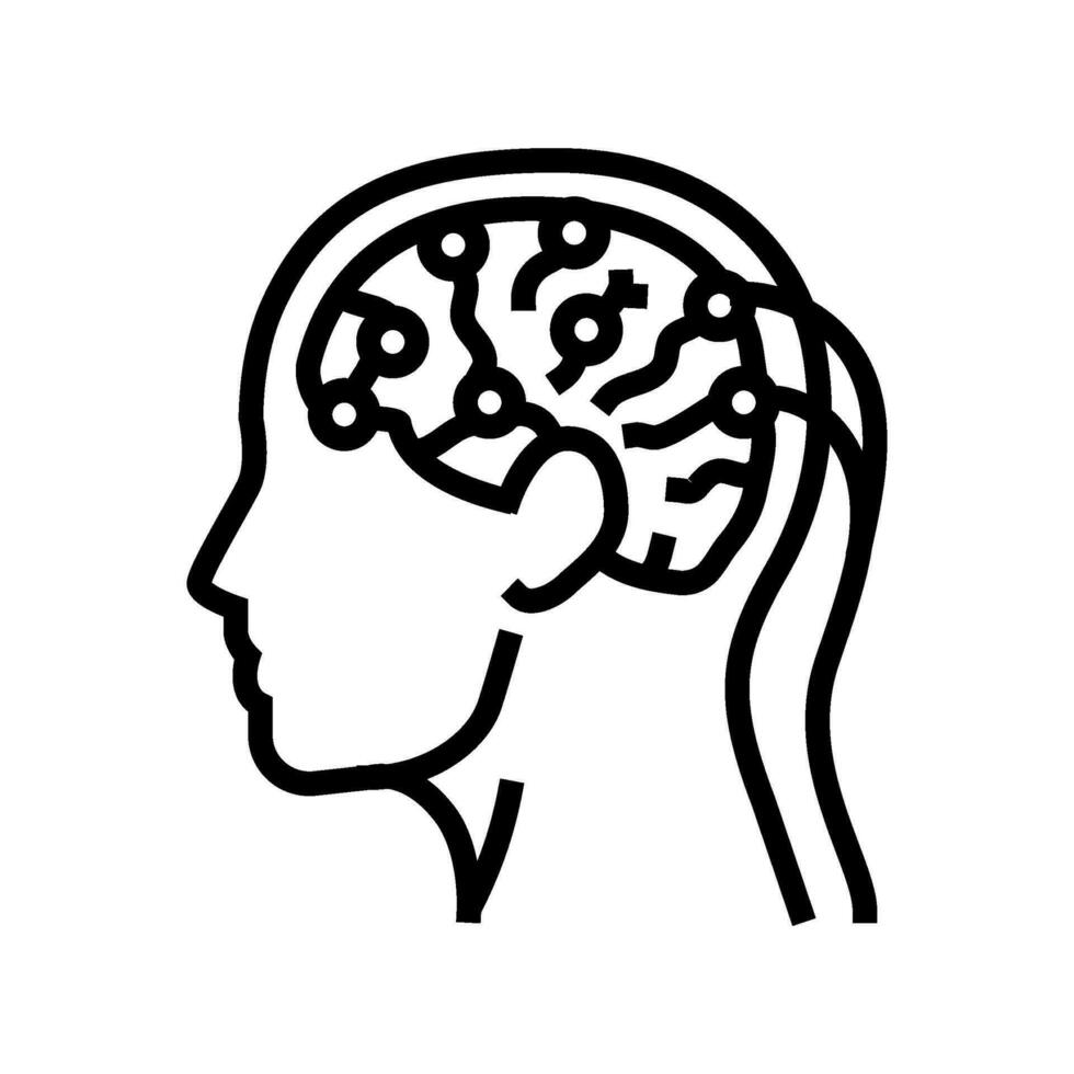 seizure diagnosis neurologist line icon vector illustration