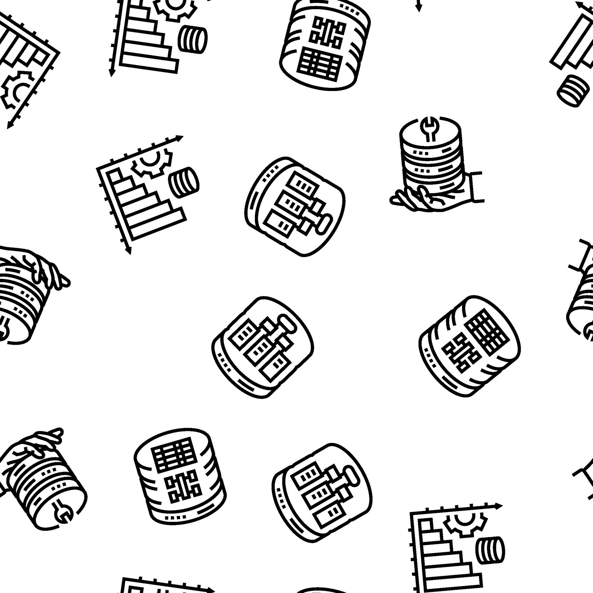 database administrator server seamless pattern vector 33064537 Vector ...