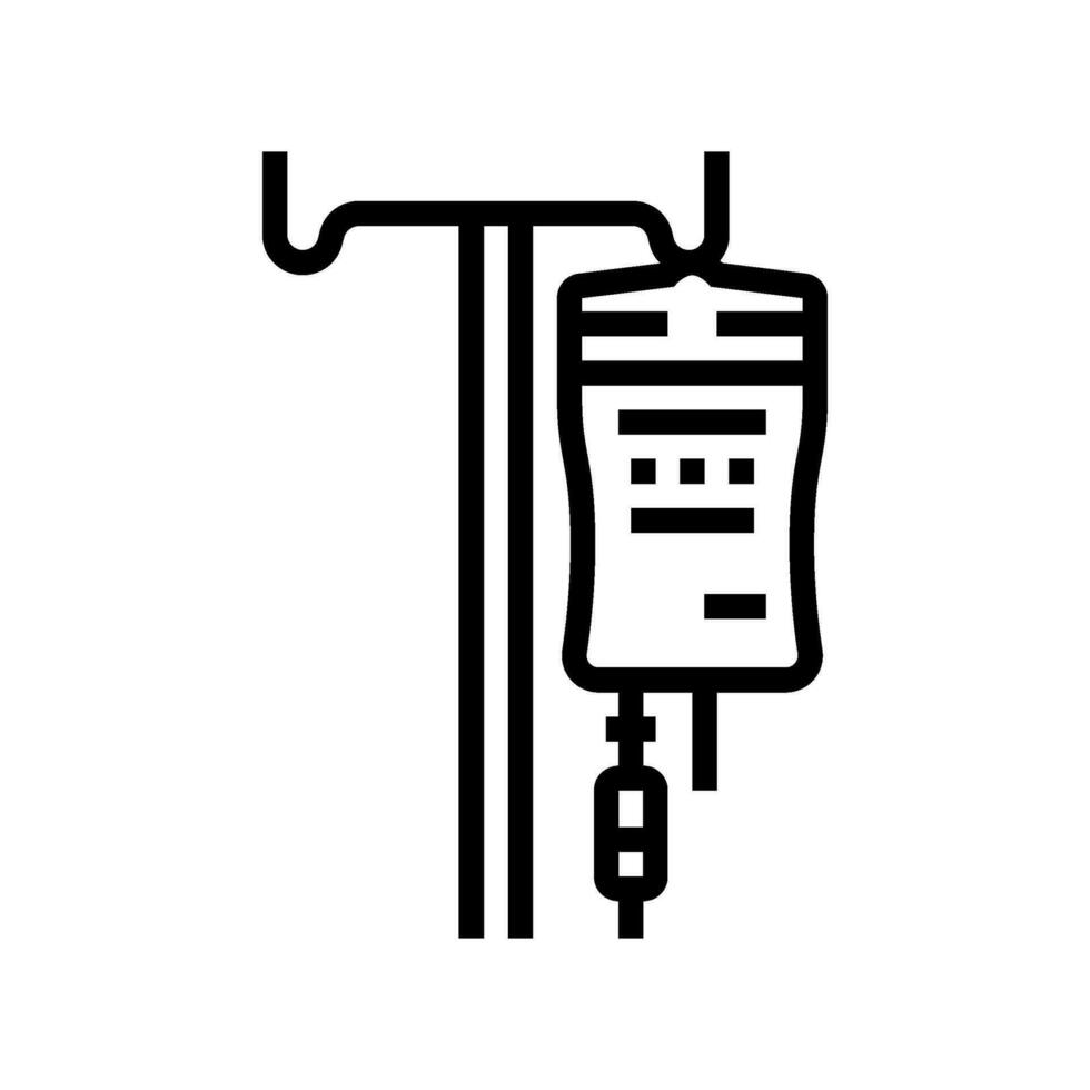 intravenoso iv goteo línea icono vector ilustración