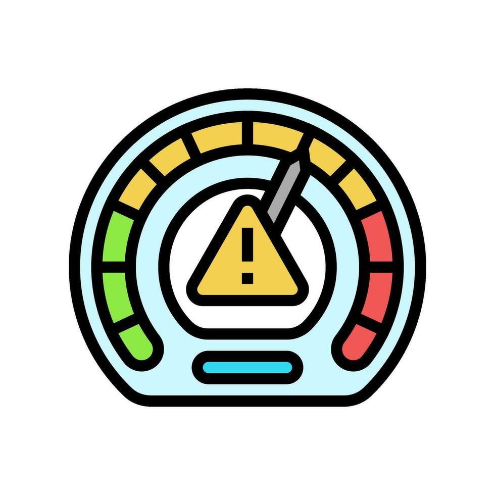 assessment framework risk color icon vector illustration
