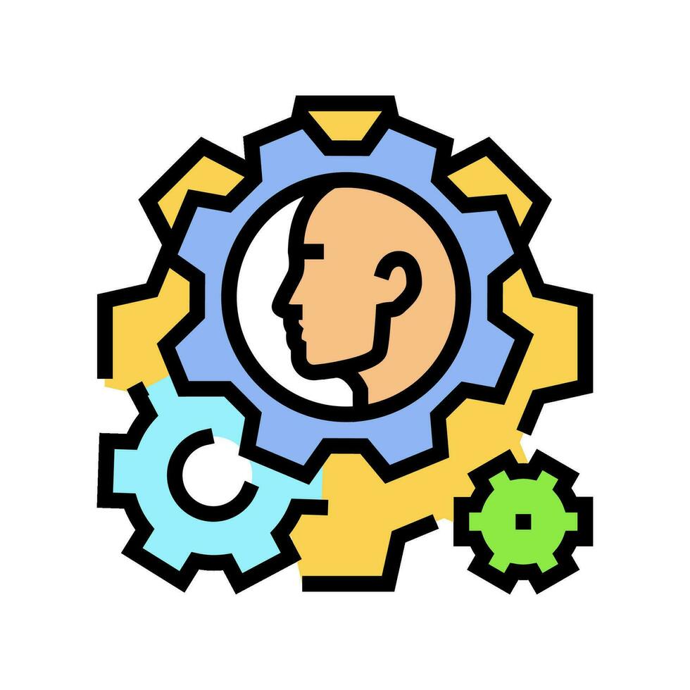 progress gears motivation color icon vector illustration