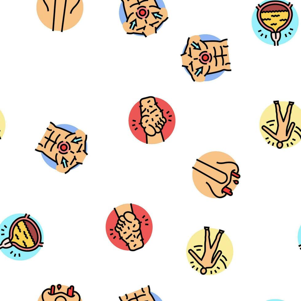 disease symptom health seamless pattern vector