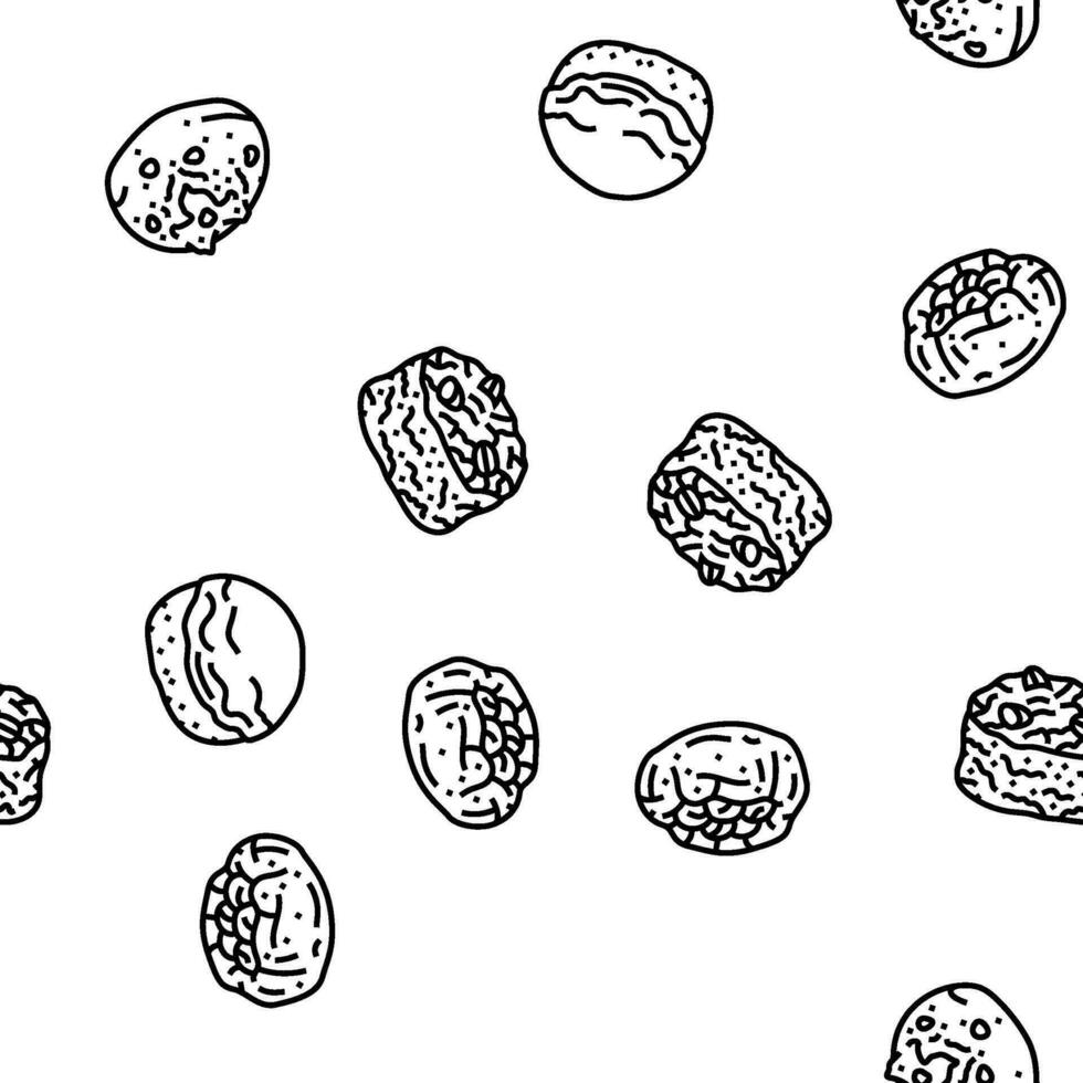 bun food meal bread vector seamless pattern