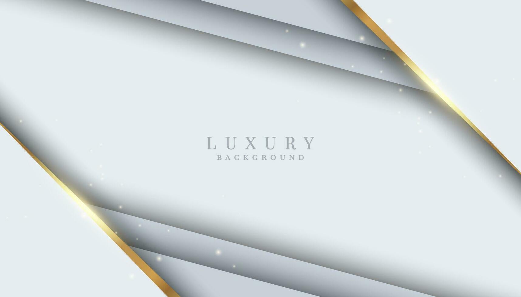 Elegant abstract background with shiny gold and silver lines vector