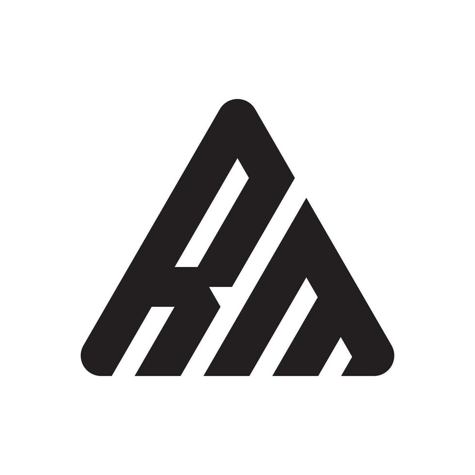 triángulo r metro logo diseño vector ilustración.