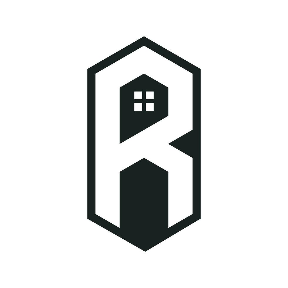 building letter R logo design concept on white background. vector illustration.