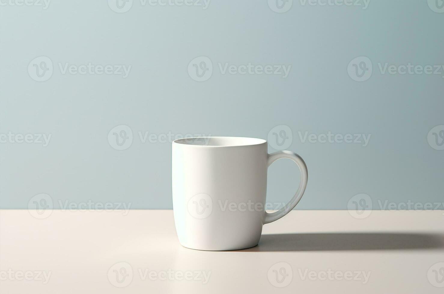 White mug mockup. Good morning. Cup of coffee in the morning. Generative AI photo