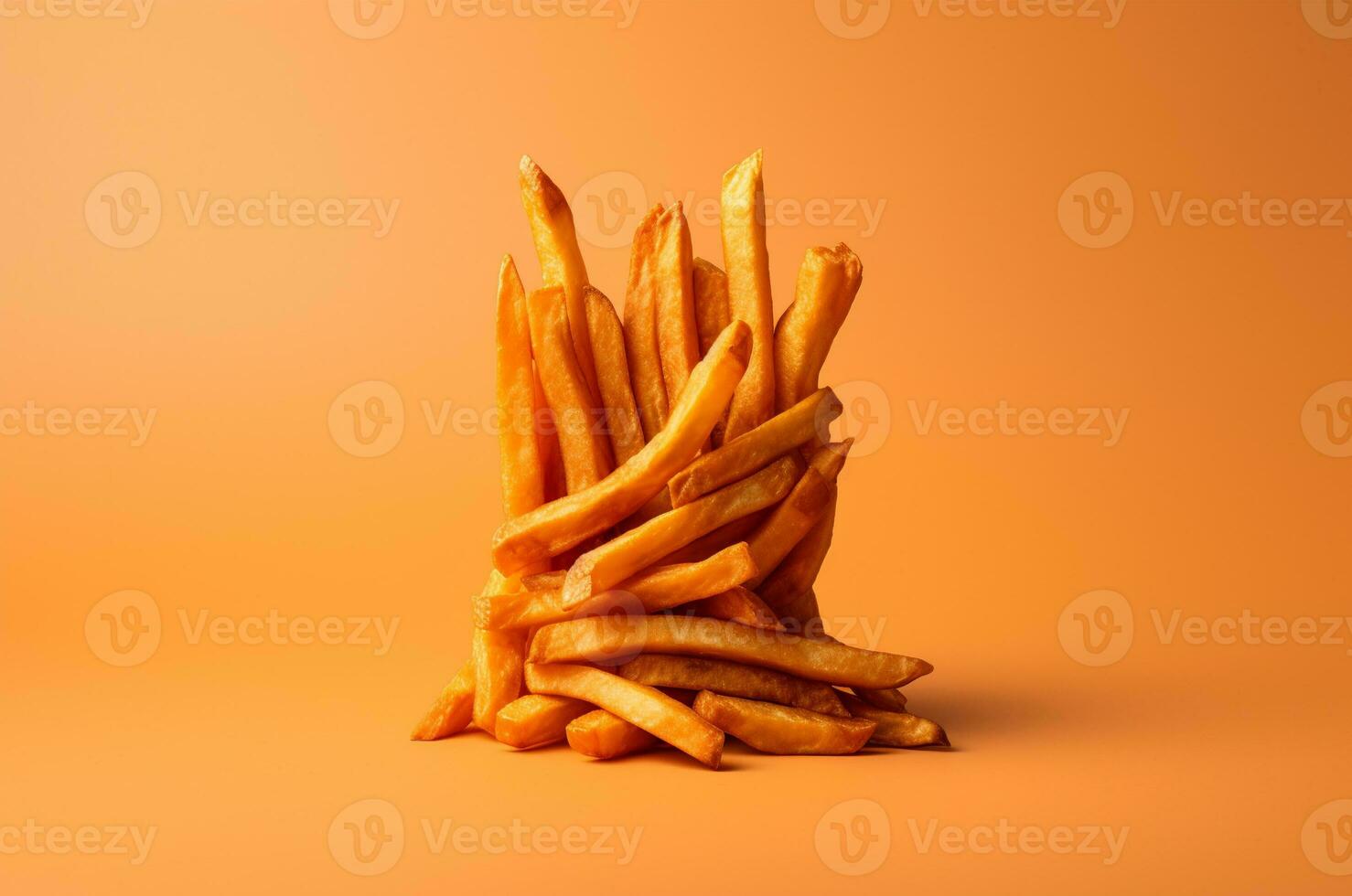 francés papas fritas en vaso forma. generativo ai foto