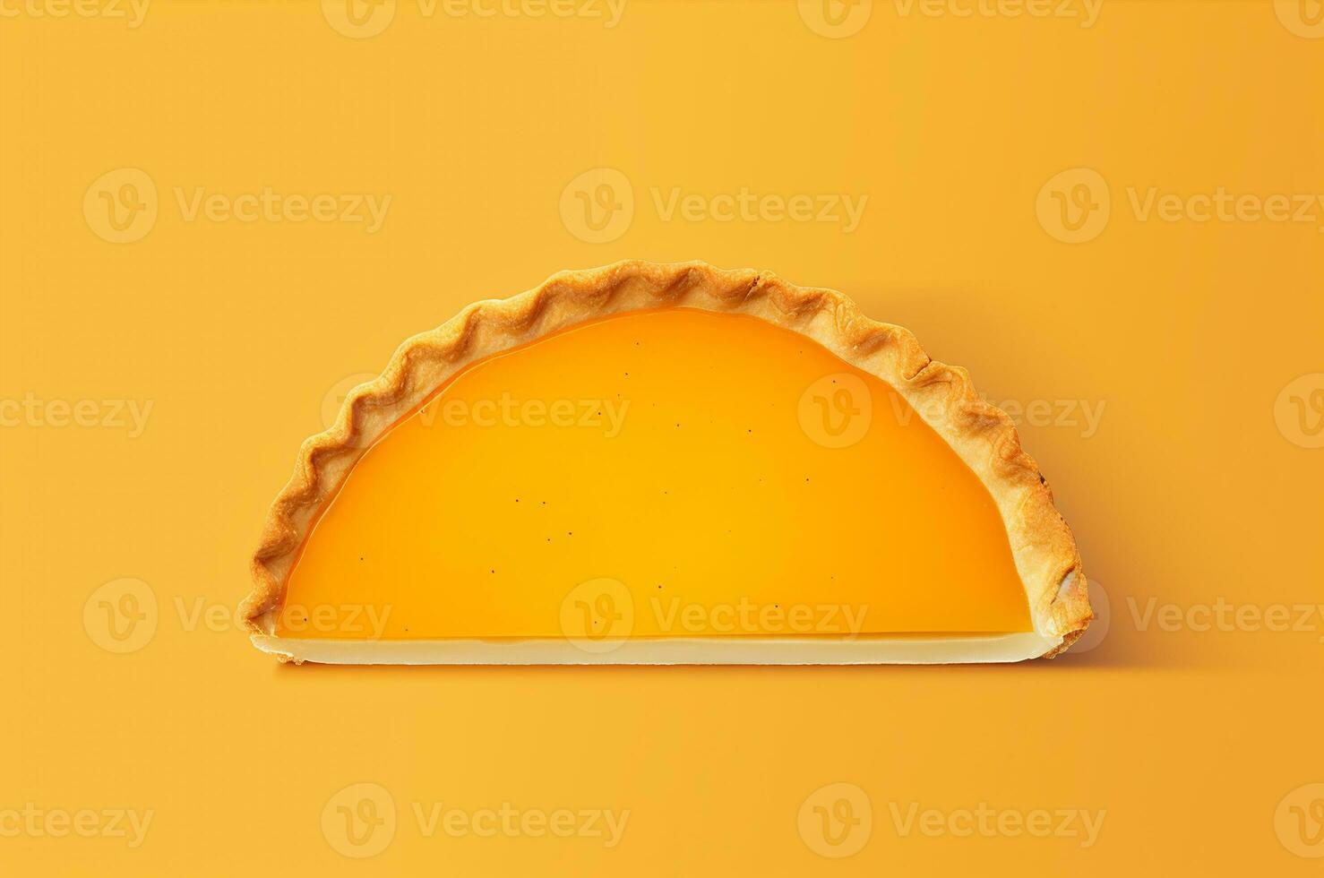 Peach tart. Jelly tart top view. Tangerine pie. Orange tart. Generative AI photo