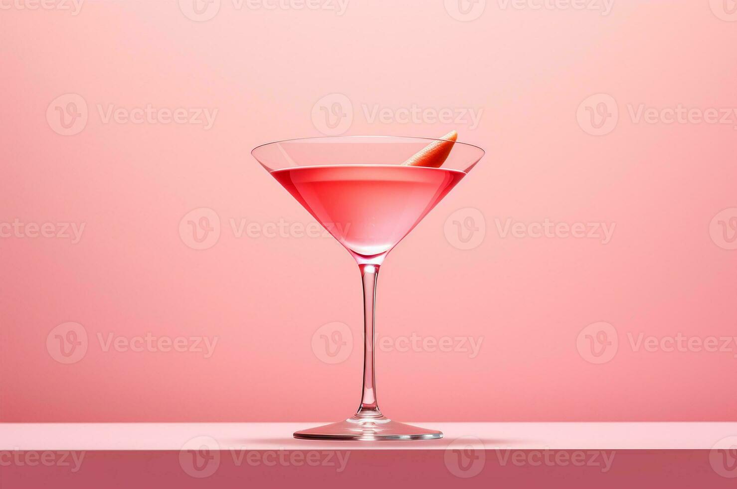 Pink strawberry alcoholic cocktail. Margarita. Generative AI photo