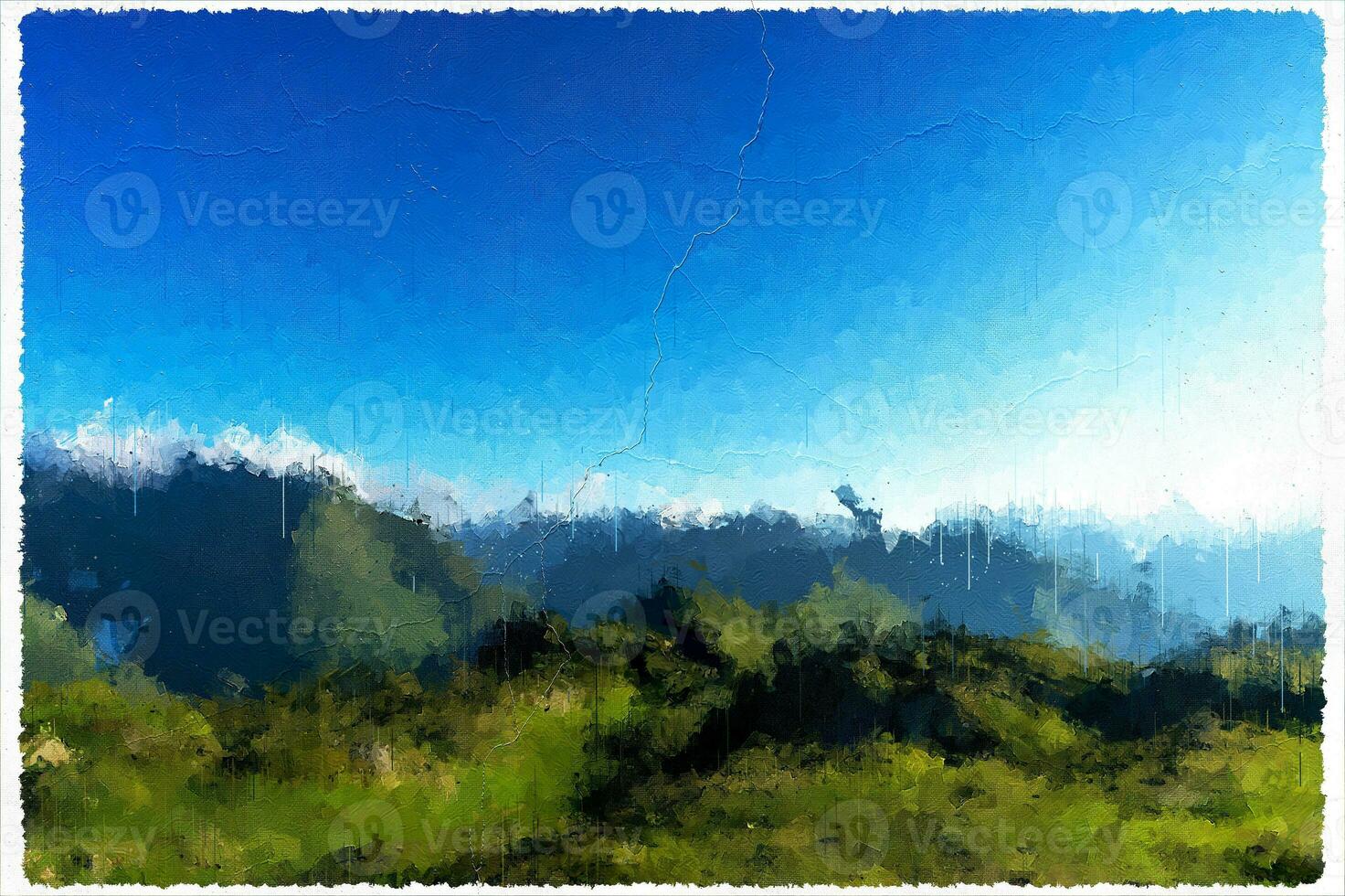 Abstract Impressionism Nature Landscape Digital Painting photo