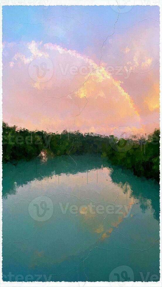 Abstract Impressionism Nature Landscape Digital Painting photo