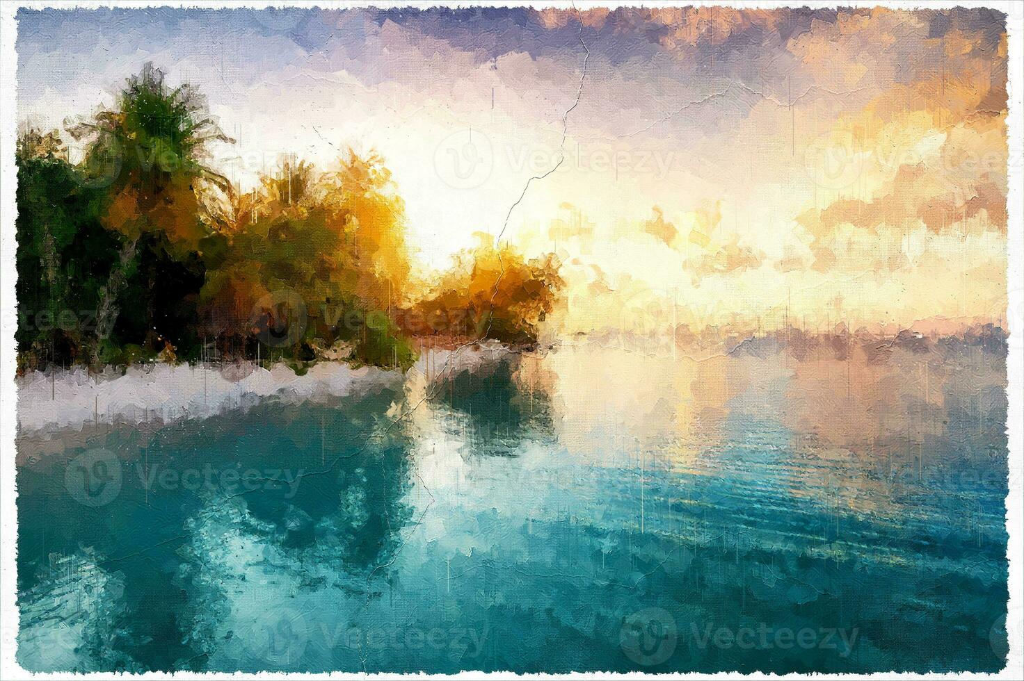 Abstract Impressionism Nature Landscape Digital Painting photo